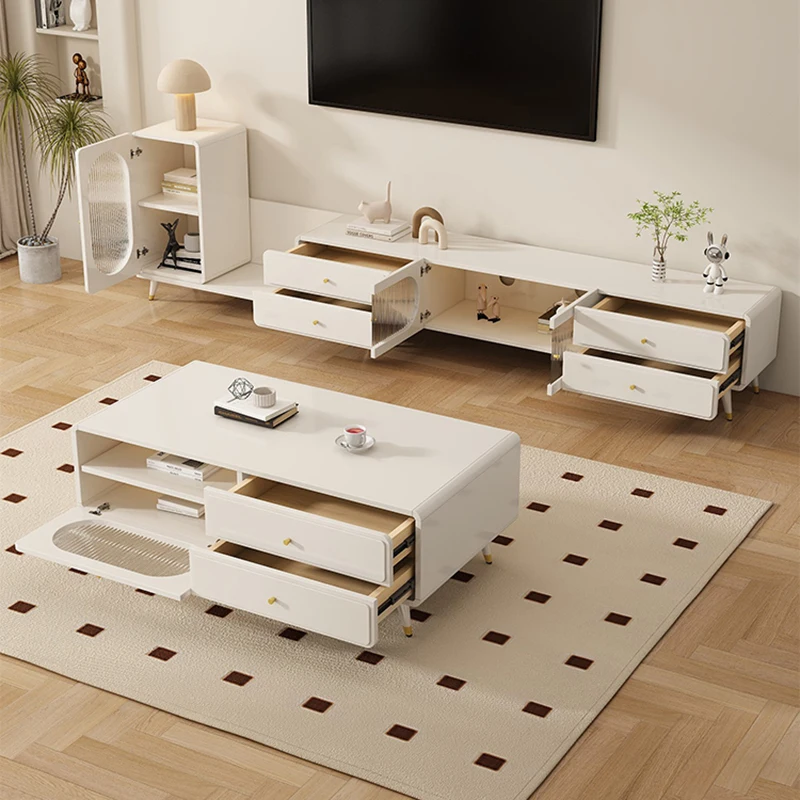 Drawer Pedestal Cabinet - ตู้วางทีวีแบบตั้งพื้นพร้อมลิ้นชักเก็บของสไตล์นอร์ดิกสำหรับห้องนั่งเล่น เหมาะสำหรับจัดระเบียบอุปกรณ์ความบันเทิง