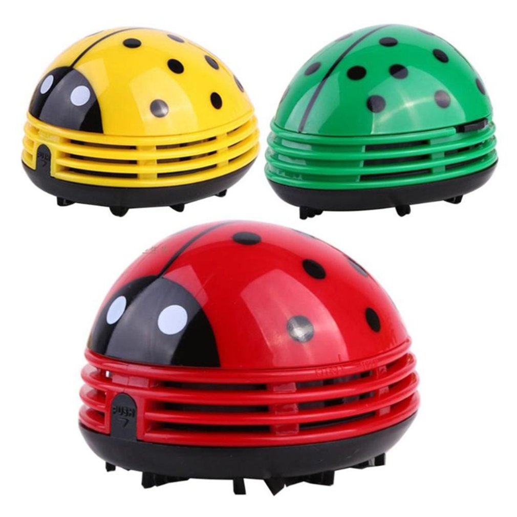 Home Office Hidden Desk - น่ารัก Ladybug เดสก์ท็อปเครื่องดูดฝุ่นฝุ่นสําหรับ Home Office ตารางแปรงทําความสะอาดขนาดเล็กทําความสะอาดคีย์บอร์ด