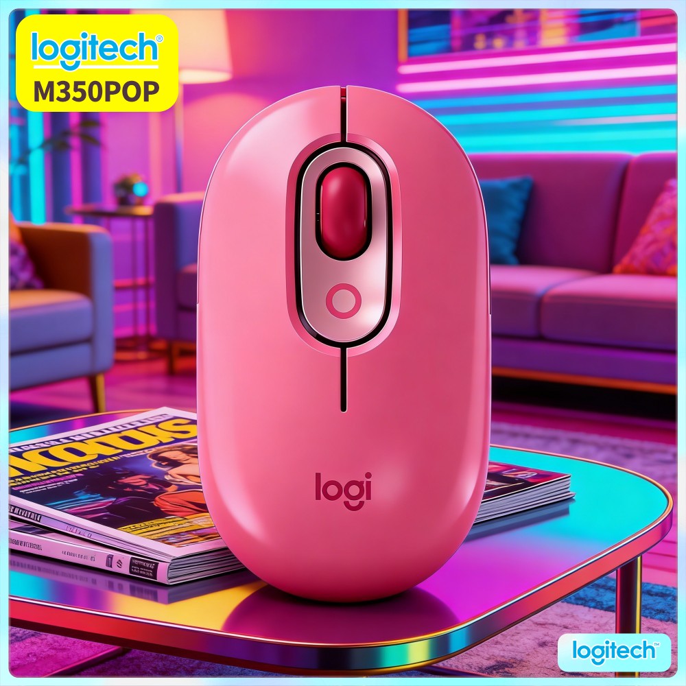 Home Office For Mac - เมาส์ไร้สาย Logitech M350 POP 3 ปุ่ม