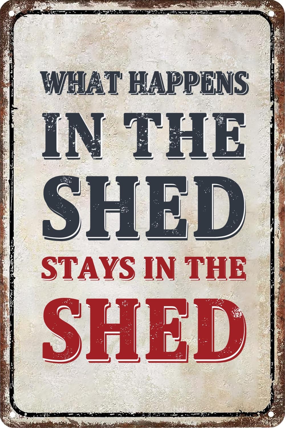 Home Office Shed - ป้ายบาร์ตลกๆ ของตกแต่งโรงรถ ป้ายโลหะวินเทจ ป้ายดีบุก คำขวัญ 