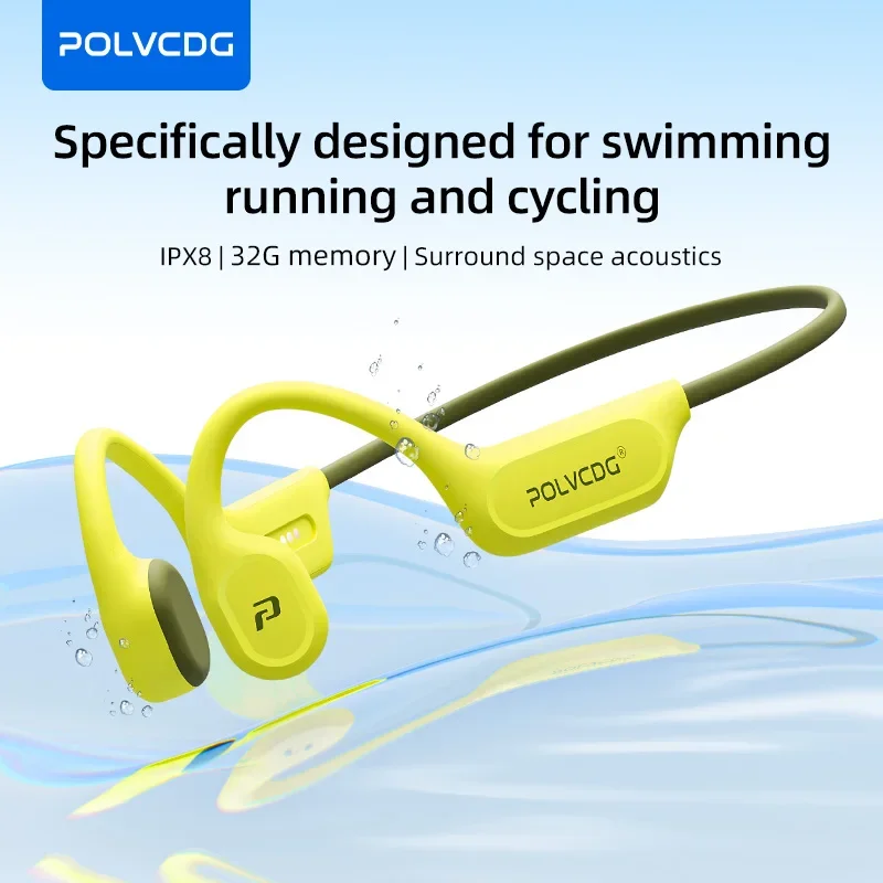 Home Office Headset - หูฟังว่ายน้ำแบบกระดูก POLVCDG X9 ความจุ 32G กันน้ำระดับ