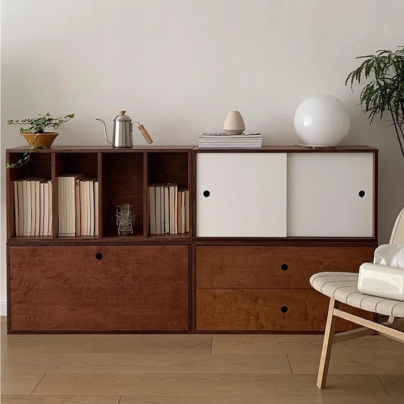 Drawer Pedestal Cabinet - ตู้วางทีวีสุดหรูอเนกประสงค์ เฟอร์นิเจอร์บ้าน ตู้วางทีวีแบบตั้งพื้น โมเดิร์น สำหรับห้องนั่งเล่น ตู้คอนโซล