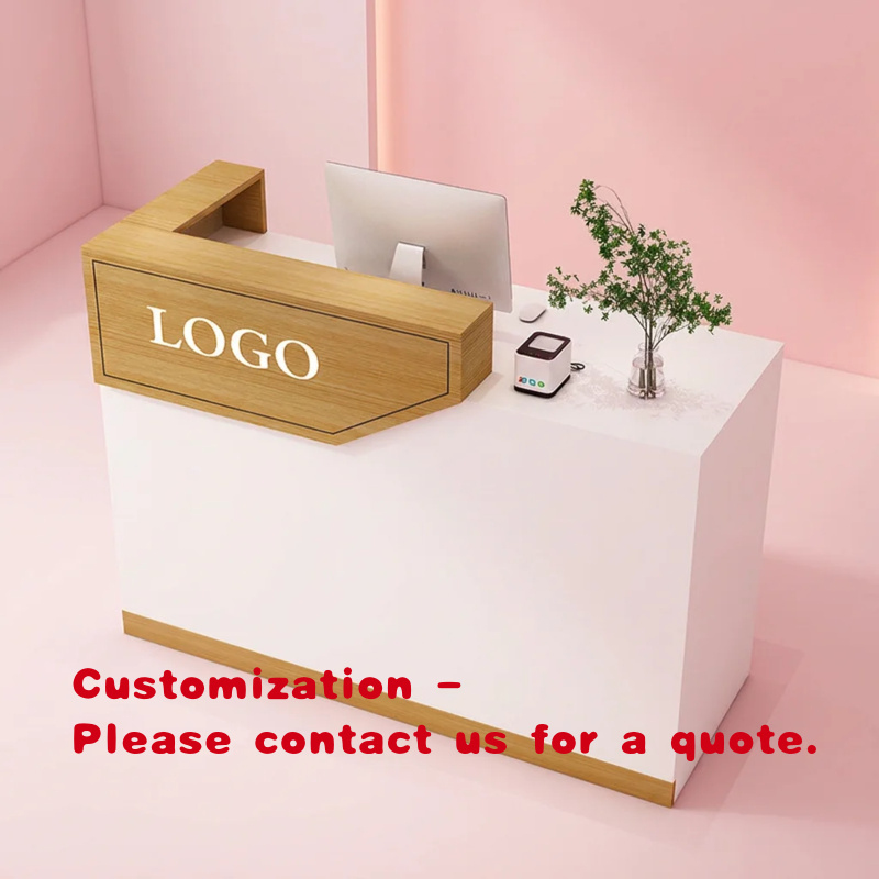 Home Office Hidden Desk - เคาน์เตอร์ต้อนรับโรงแรมไม้แบบกำหนดเอง เคาน์เตอร์หน้าสำนักงานทันสมัย ขนาด 1 เมตร โต๊ะต้อนรับแบบกำหนดเอง