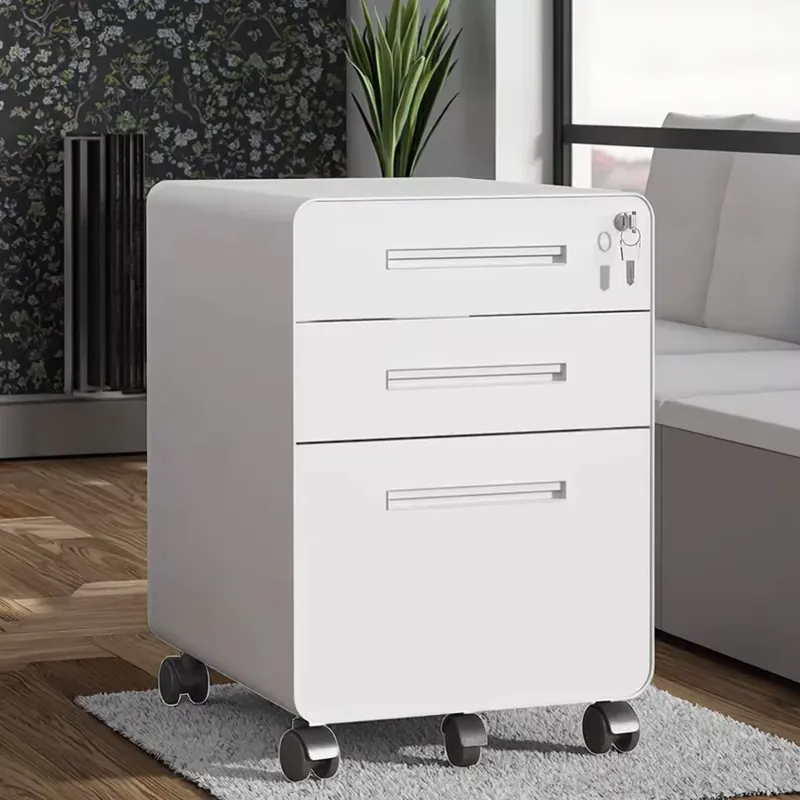 Drawer Pedestal Cabinet - ตู้เก็บเอกสารแบบเคลื่อนที่ 3 ลิ้นชัก ตู้เก็บเอกสารแบบมีล้อ ตู้เก็บของแบบเคลื่อนที่