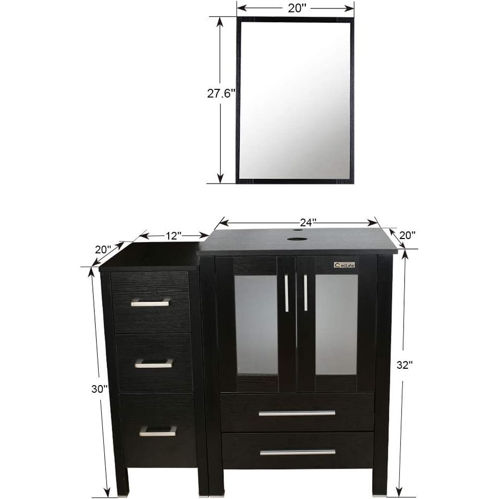 ชุดโต๊ะเครื่องแป้งห้องน้ำแบบตั - Drawer Pedestal Cabinet บทวิจารณ์และราคา