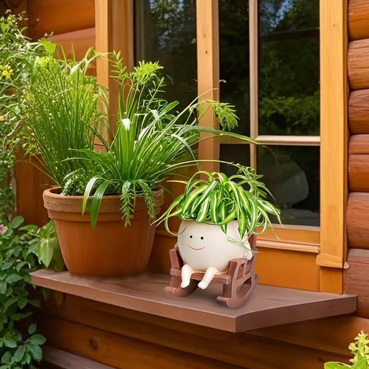 กระถางดอกไม้ตกแต่งเรซิน 1 ชิ้น - Home Office Shed บทวิจารณ์และราคา