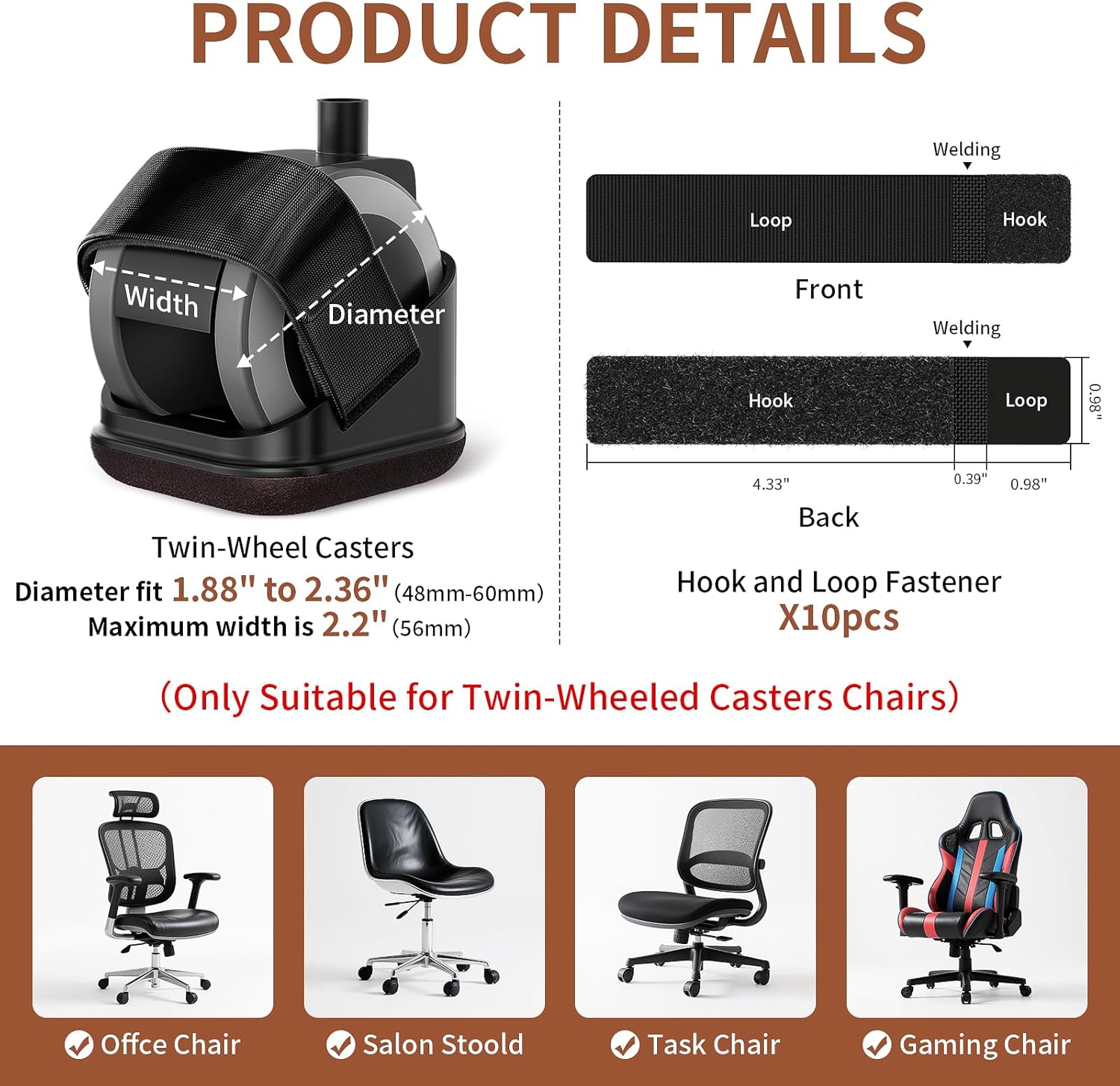 แผ่นรองขาเก้าอี้ 5 ชิ้น แผ่นรอ - Home Office Hidden Desk บทวิจารณ์และราคา