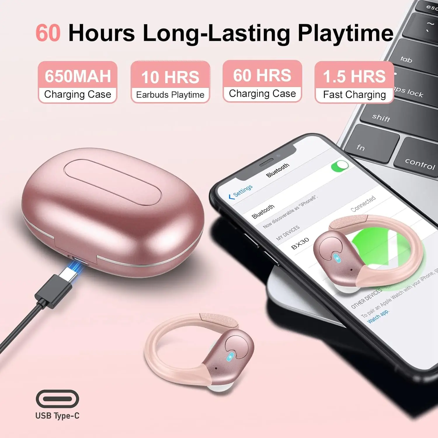 BX30 บลูทูธ 5.4 หูฟัง IPX7 หูฟ - Home Office Headset บทวิจารณ์และราคา