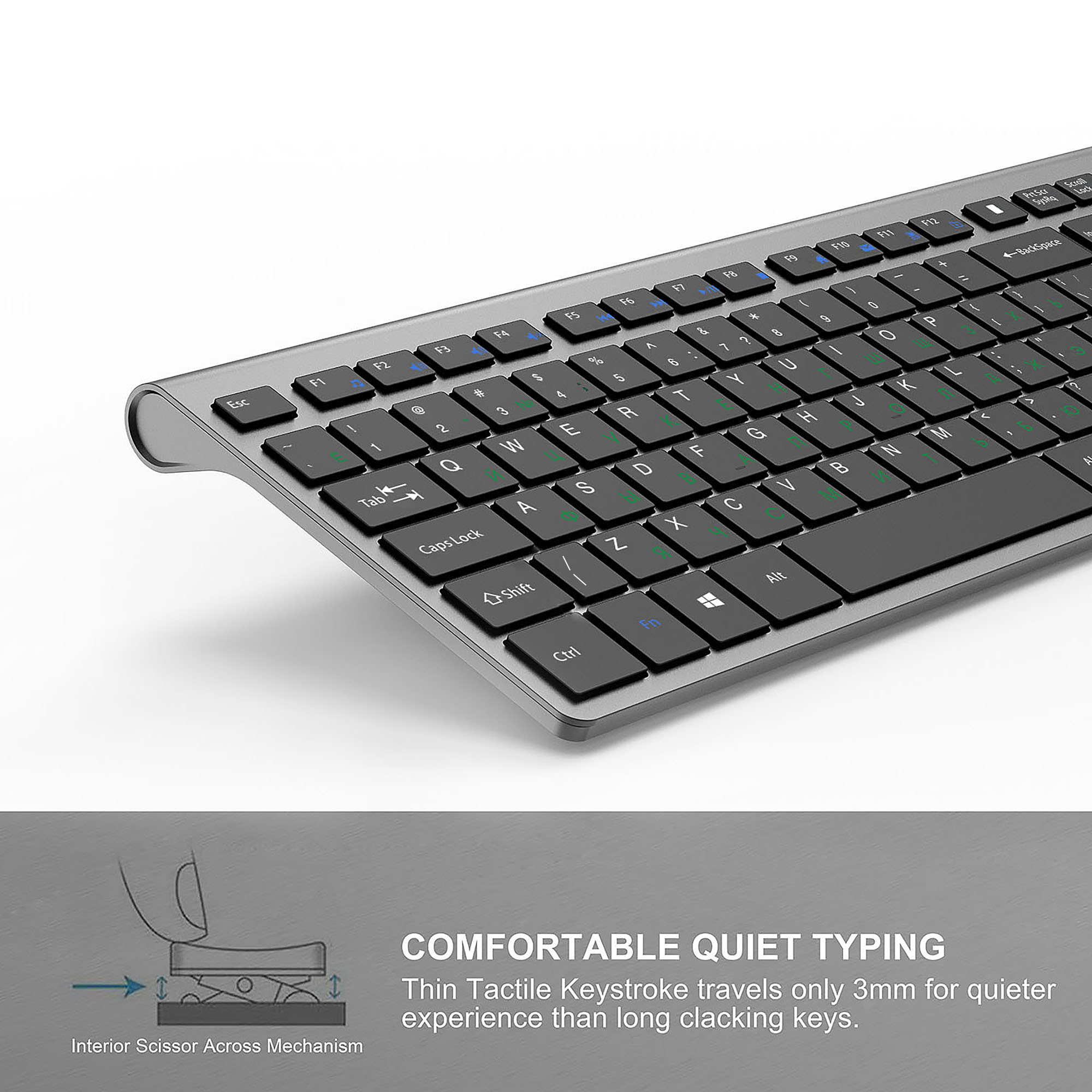 2.4G ไร้สายแป้นพิมพ์และเมาส์ชุ - Home Office For Mac บทวิจารณ์และราคา