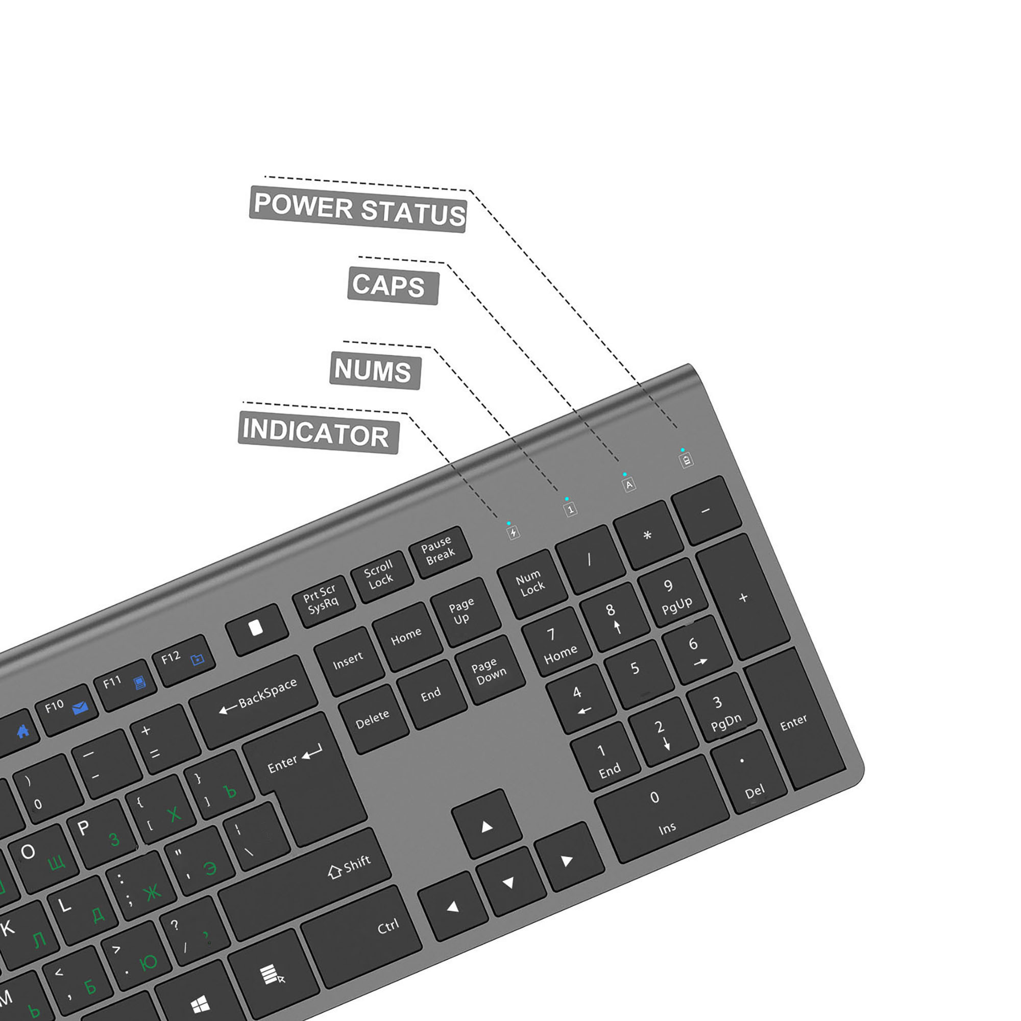 2.4G ไร้สายแป้นพิมพ์และเมาส์ชุ - Home Office For Mac บทวิจารณ์และราคา