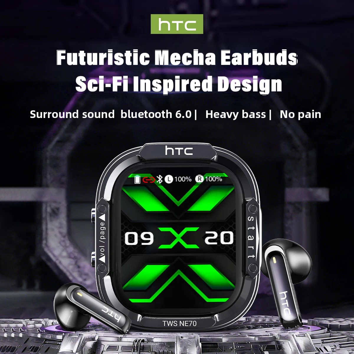 HTC NE70 หูฟังบลูทูธ V6.0 หูฟั - Home Office Headset บทวิจารณ์และราคา