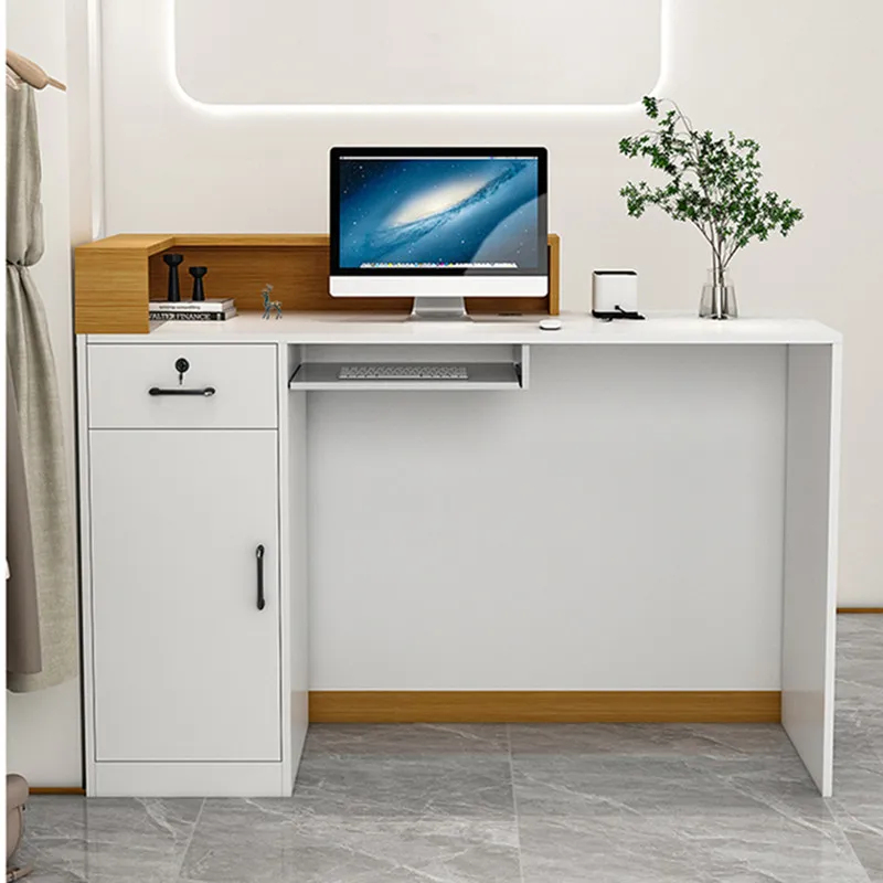 เคาน์เตอร์ต้อนรับโรงแรมไม้แบบก - Home Office Hidden Desk บทวิจารณ์และราคา